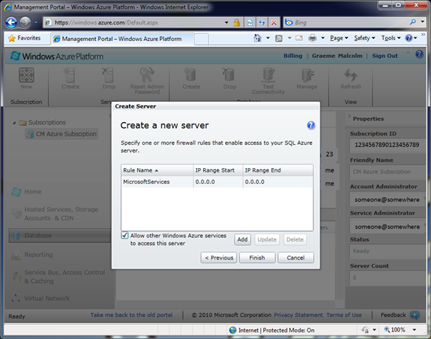 Content Master Technology Blog: Getting Started with SQL Azure